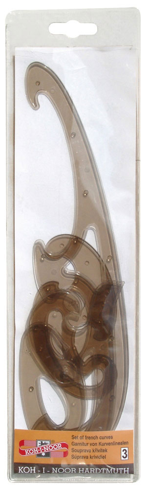 01746-EC Krivuljar br.3, 3 kom u etuiu, veći K-I-N bls 20