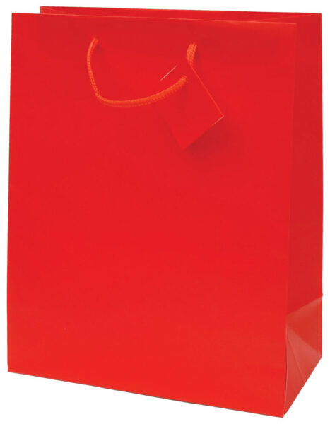 04093-EC Vrećica L jednobojna mat crvena 26x32,4x12,7cm 71211 P12/144