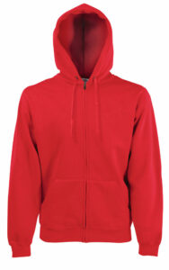 212080-EC Majica FOL DR sa kap. i zatvaračem Sweatshirt Zip Hooded crvena L P24