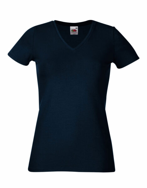 213885-EC Majica FOL T-shirt KR ženska V-izrez 230g t.plava XS P36 NETTO 50%