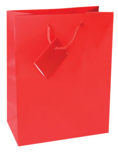 214138-EC Vrećica M jednobojna mat crvena 17,8x22,9x9,8cm 71456 P12/288