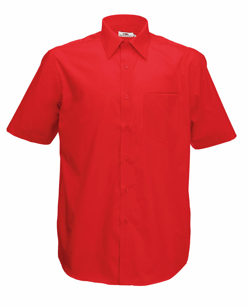215599-EC Košulja FOL KR 120g Poplin Shirt crvena XL P12 NETTO 50%