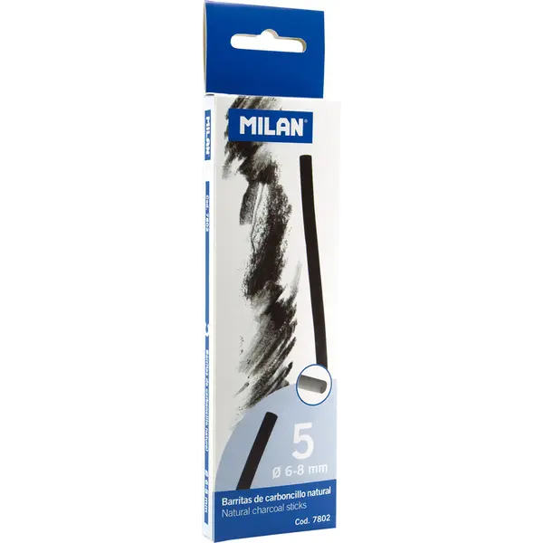 221050-EC Ugljen za crtanje prirodni MILAN 6-8mm 5/1 7802 P22