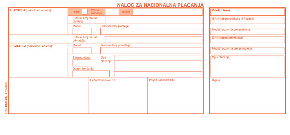 221277-EC Obrazac HUB 3 (set 1+1) OPTIMA univerzalni nalog za plaćanje 100/1 P60