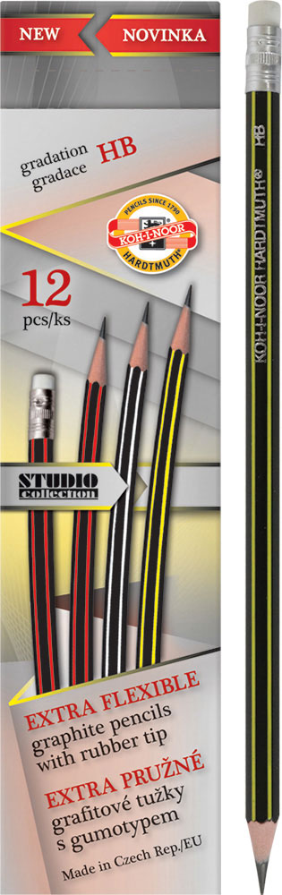 222124-EC Ol.graf.HB KOH-I-NOOR s gumicom 1397 EXTRA FLEXIBLE kom P12/144