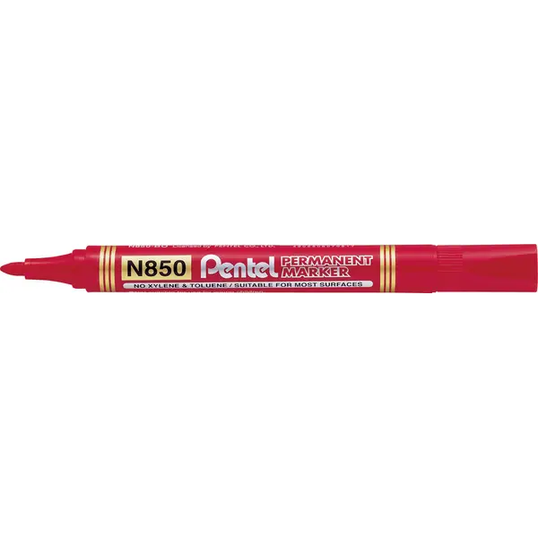 223524-EC Marker perm. PENTEL N850-B crveni okrugli vrh P12/576