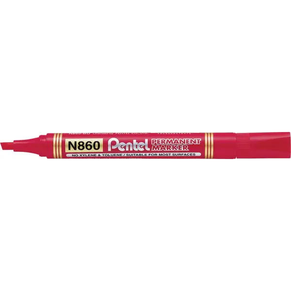 223527-EC Marker perm. PENTEL N860-B crveni kosi vrh P12/576