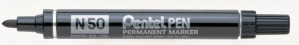 223529-EC Marker perm. PENTEL N50-A crni okrugli vrh P12/480
