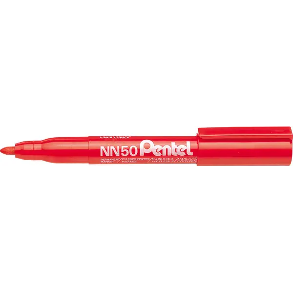 223856-EC Marker perm. PENTEL NN50-B crveni okrugli vrh P12/480