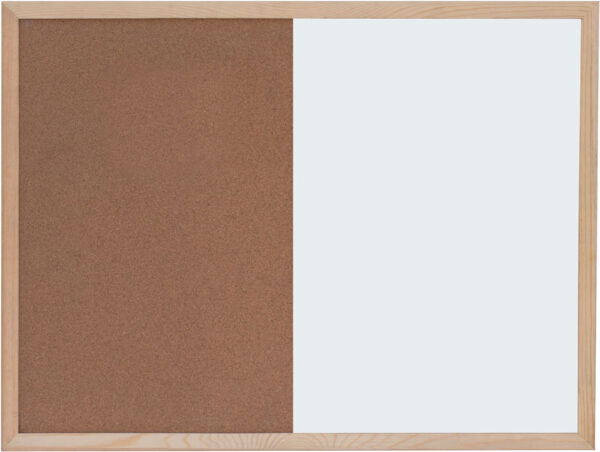 225060-EC Ploča bijela magnetna/pluto zidna OPTIMA 45x60cm, drv.okvir 22372 P1/20