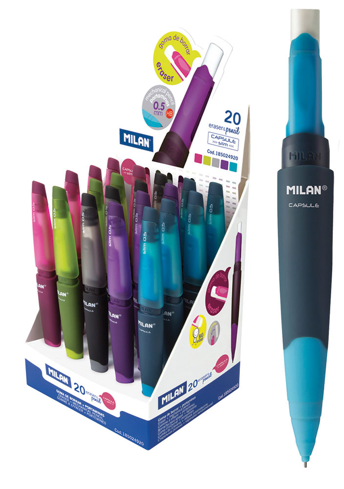 225456-EC Ol.teh. 0,5+gumica MILAN CAPSULE SLIM displej P20/360