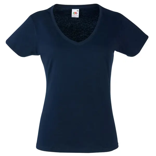 225838-EC Majica FOL T-shirt KR Lady-fit Valeuw. V-neck 165g plava d.navy L P36