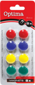 226984-EC Magneti za ploču OPTIMA 2cm 8/1 raz.boje 22450 bls P12/144