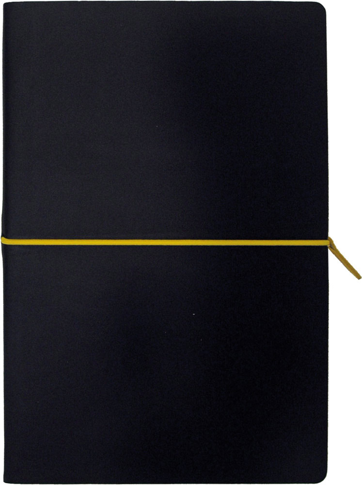 228723-EC Notes PORTOFINO BLACK A5 14x21 crno-žuti 991.016.40 P1/20