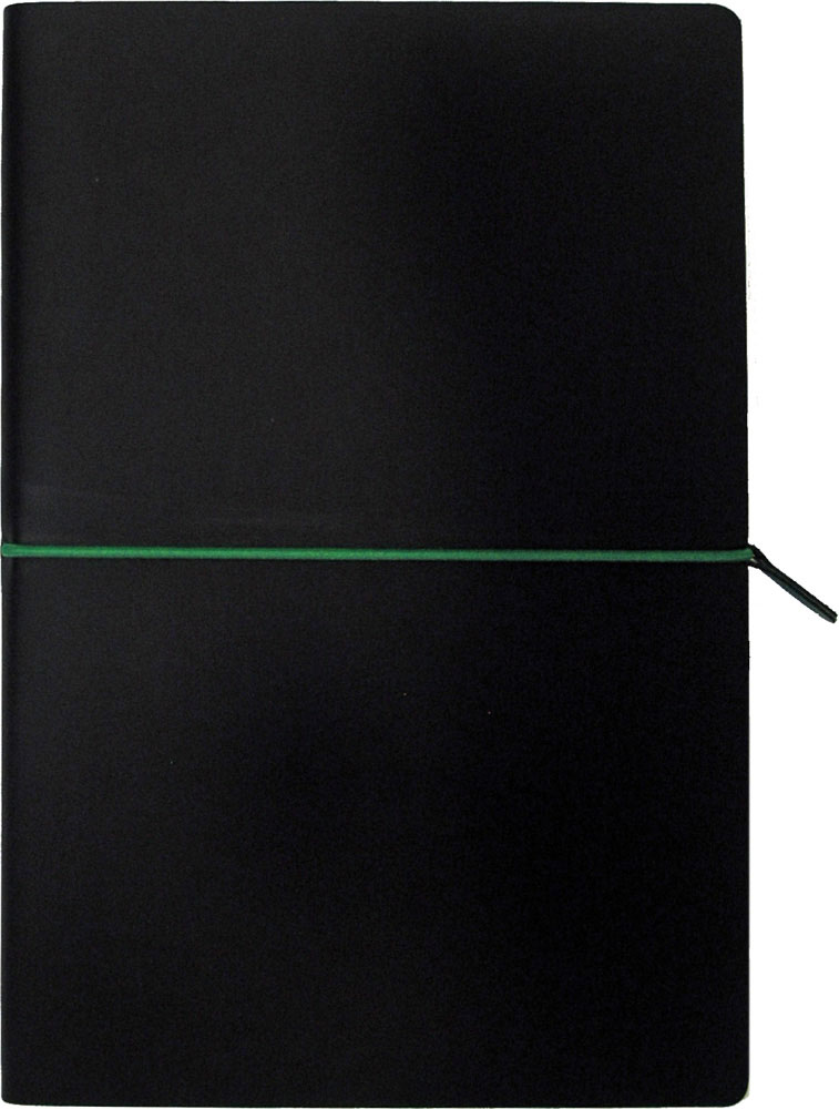 228724-EC Notes PORTOFINO BLACK A5 14x21 crno-zeleni 991.016.50 P1/20
