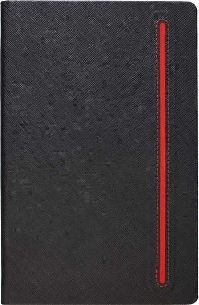 228726-EC Notes TEXTURE BLACK A5 14x21 crno-crveni 991.014.30 P1/20