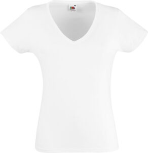 229085-EC Majica FOL T-shirt KR Lady-fit Valeuw. V-neck 165g bijela XS P36