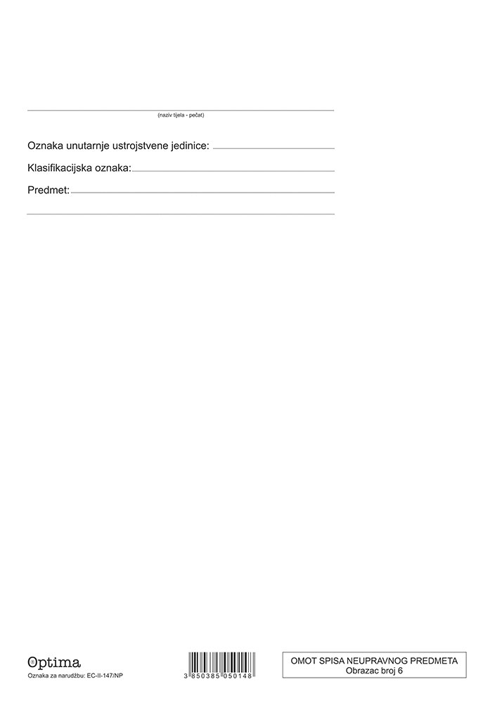 229391-EC Omot spisa II-147/NP OPTIMA  P100