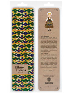230489-EC Označivač stranica kartonski 4,5 x 17,5cm Ethno Croatia Lika P12 NETTO