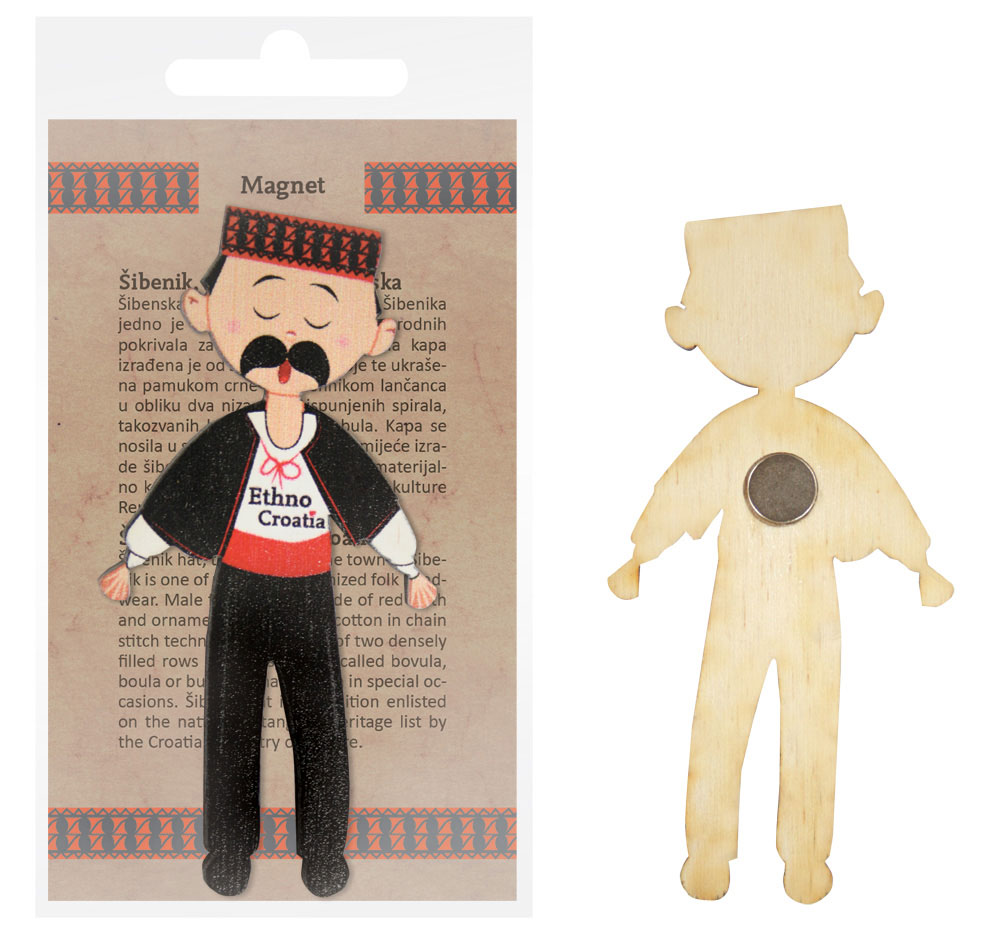 230494-EC Magnet drveni Ethno Croatia Šibenik P6/60