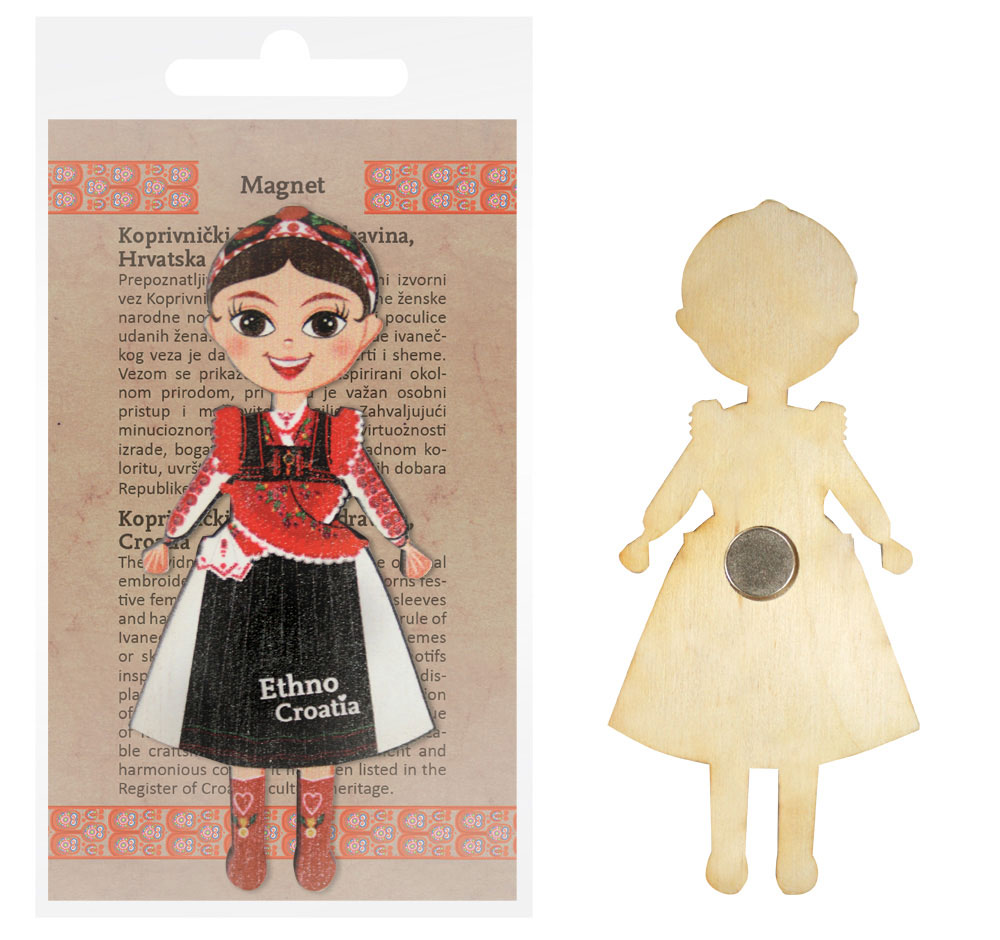 230495-EC Magnet drveni Ethno Croatia Koprivnički Ivanec P6/60