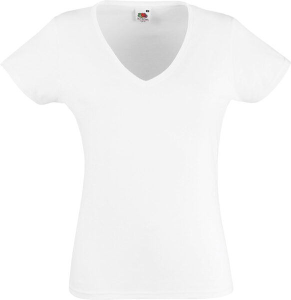 230557-EC Majica FOL T-shirt KR Lady-fit Valeuw. V-neck 165g bijela 2XL P36