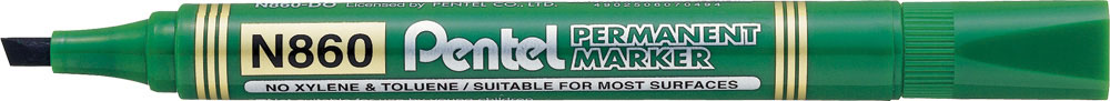 230677-EC Marker perm. PENTEL N860-D zeleni kosi vrh P12/576