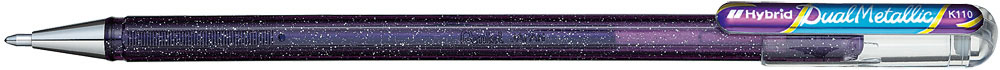 230712-EC Gel pen 1,0 PENTEL Hybrid Dual Metallic K110-DV ljubičasti/ metalik plav P12/576