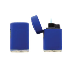 230758-EC Upaljač Atomic Exclusive JET Flame Rubber plavi 2516003  P25/500