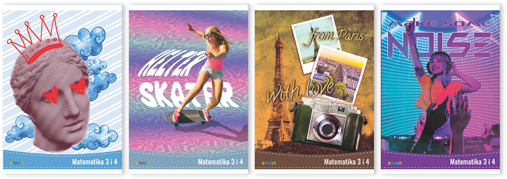 232084-EC Bilježnica Matematika 3 i 4 STREET GOLD MIX CURE  P10/60