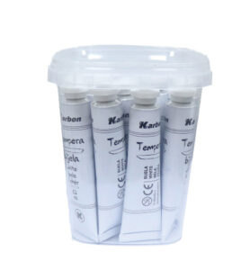 232140-EC Tempera 12 ml KARBON 15/1 u plastičnoj kantici bijela  P15/360