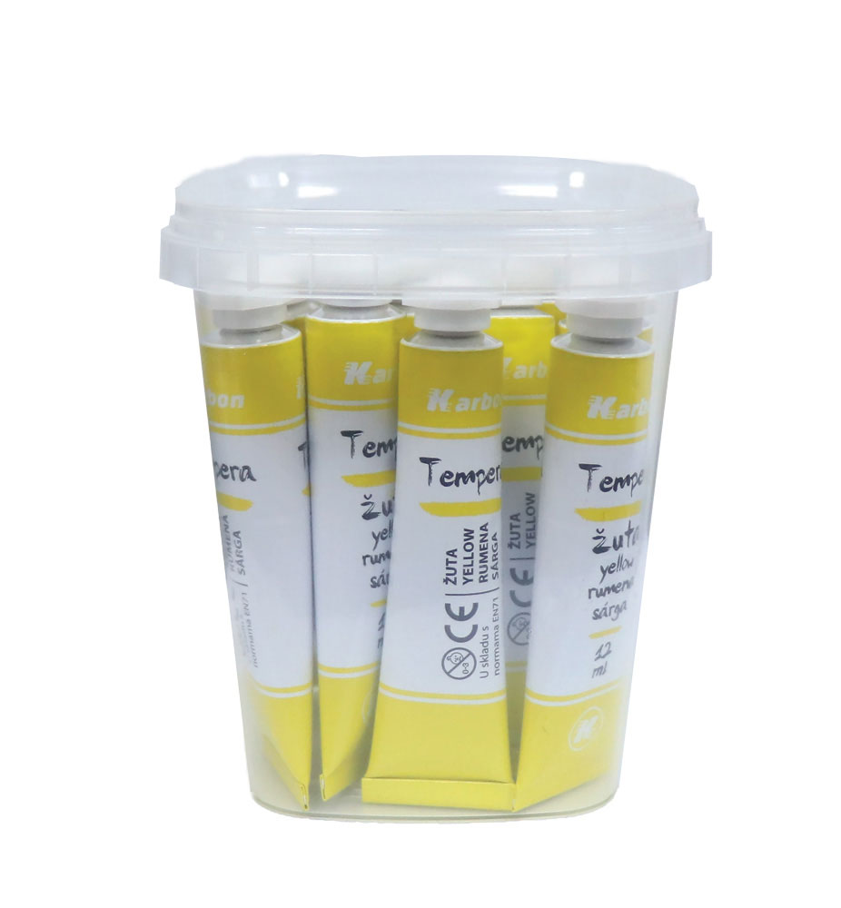 232143-EC Tempera 12 ml KARBON 15/1 u plastičnoj kantici žuta P 15/360