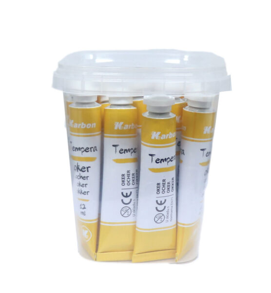 232144-EC Tempera 12 ml KARBON 15/1 u plastičnoj kantici oker P15/360