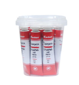 232145-EC Tempera 12 ml KARBON 15/1 u plastičnoj kantici crvena P15/360
