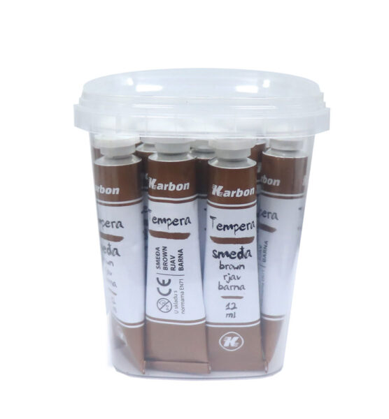 232150-EC Tempera 12 ml KARBON 15/1 u plastičnoj kantici smeđa P15/360