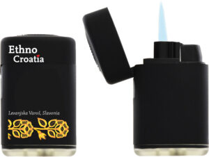 232407-EC Upaljač JET Ethno Croatia Levanjska Varoš crni P5/25/500
