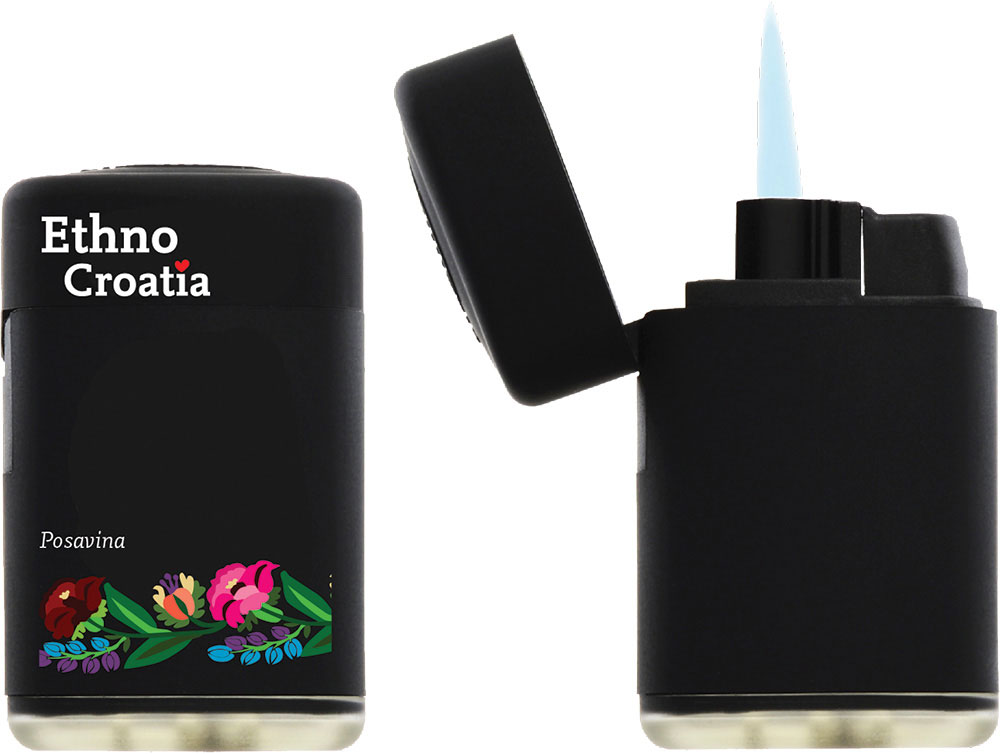 232410-EC Upaljač JET Ethno Croatia Posavina crni P5/25/500