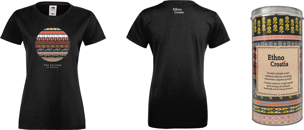 232617-EC Majica ženska Ethno Croatia KR 165 g crna S P12 NETTO
