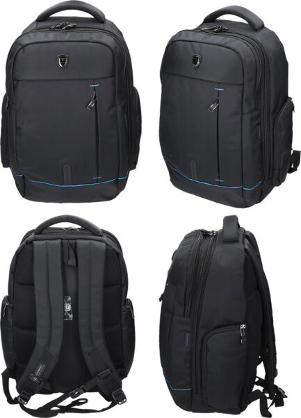 233420-EC Ruksak poslovni Bradford crni, za laptop do 17", 49x40x18 cm P1/20