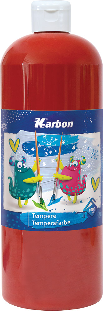 233905-EC Tempera 1000ml boca KARBON tamno crvena P12