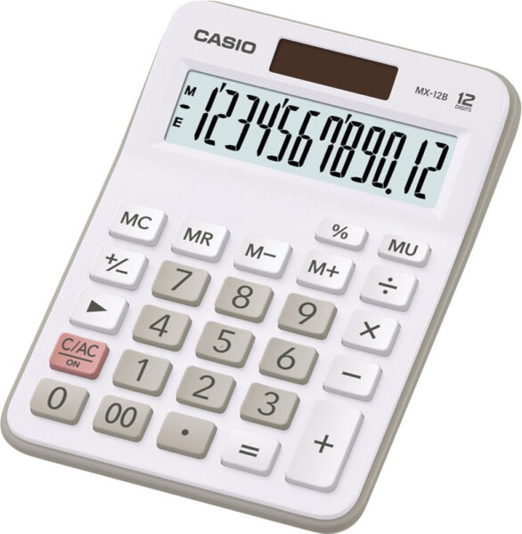 234048-EC Kalkulator CASIO MX-12B-WE bijeli bls P10/100