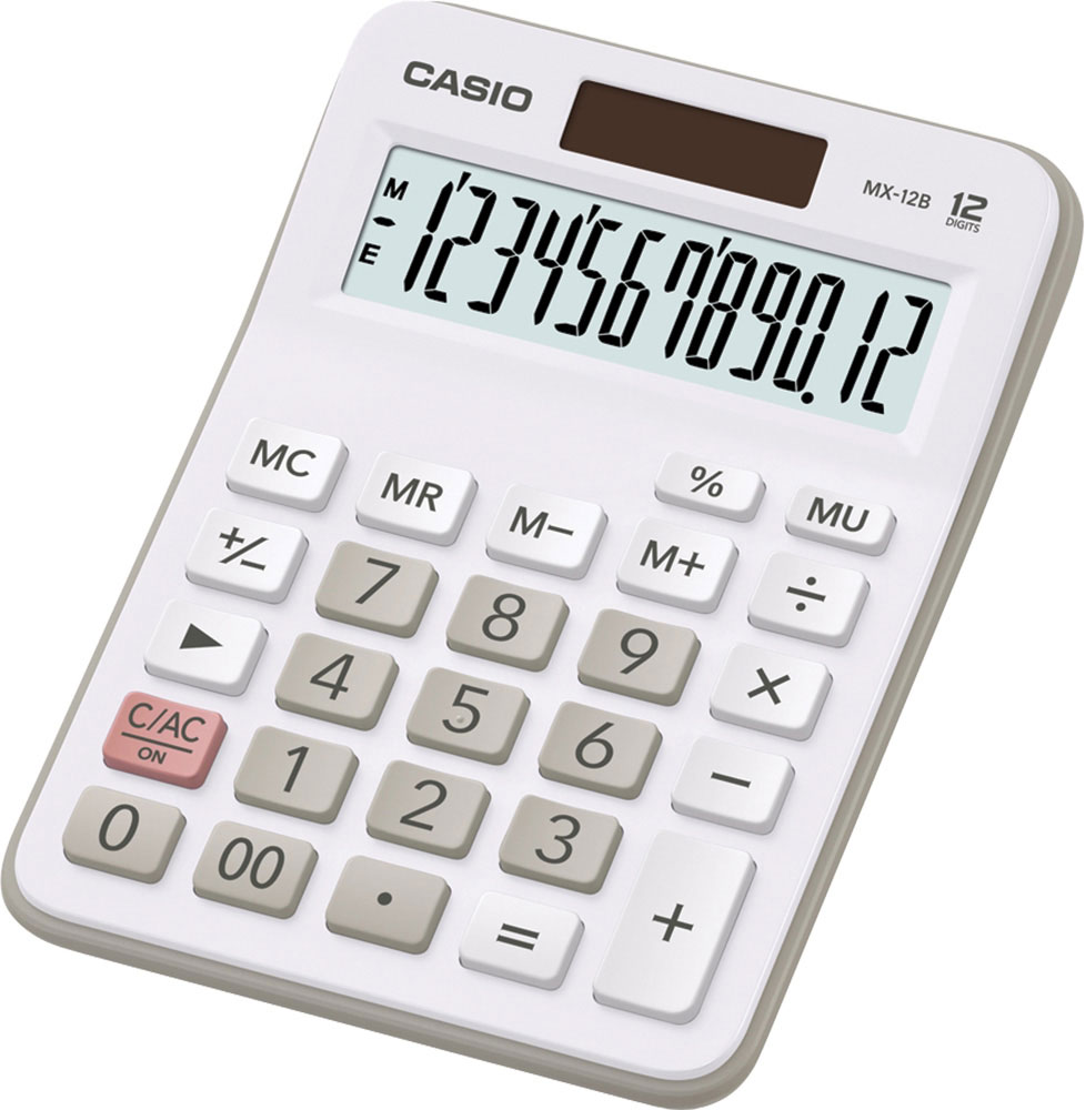 234048-EC Kalkulator CASIO MX-12B-WE bijeli bls P10/100