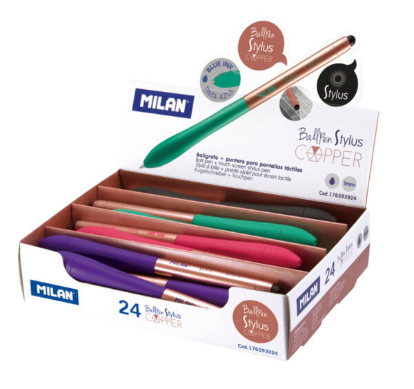 234259-EC Ol.kem. MILAN Copper Stylus + touchscreen vrh plava 1/24 display P24/1200