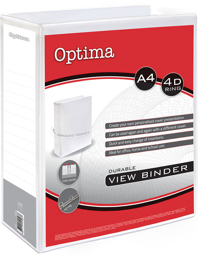 234338-EC Mapa prospekt A4-75mm 4R bijela/folija OPTIMA 24513 P12/48