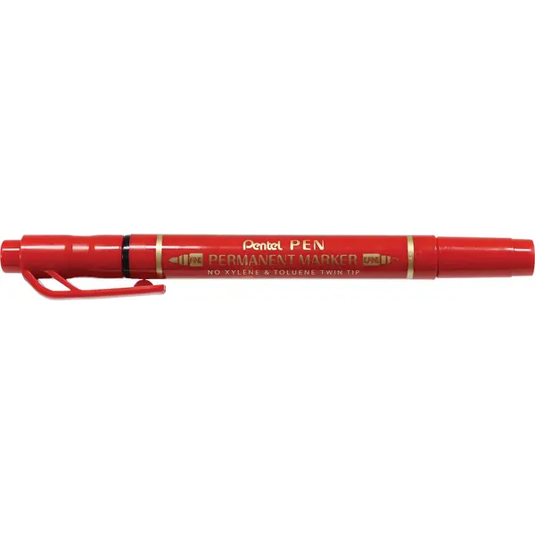 234882-EC Marker perm. PENTEL TWIN TIP N75W-B crveni P12/576