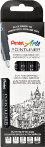 234892-EC Flomaster fineliner PENTEL POINTLINER S20P-5 5/1 set-A 0,05/0,1/0,3/0,5/0,8 P12