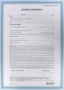 234957-EC Zadužnica bjanko EC- I-638/BZ-EUR OPTIMA P100/600