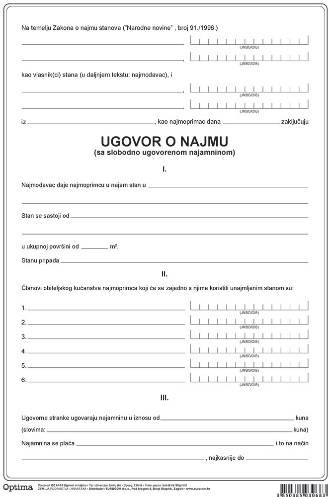 234968-EC Ugovor o najmu EC-I-416/EUR OPTIMA  P100