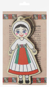 235190-EC Privjesak Ethno Croatia Ravni Kotari, od eko kože i vezene tkanine P6/96