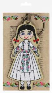 235191-EC Privjesak Ethno Croatia Posavina, od eko kože i vezene tkanine P6/96